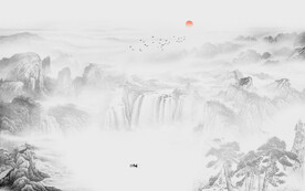 意境水墨山水画
