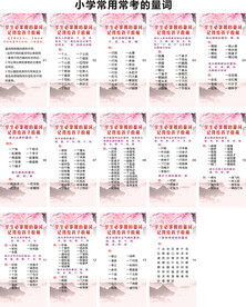 小学生常用常考的量词