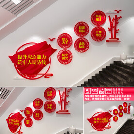 应急管理楼道文化墙