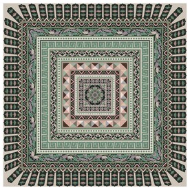 敦煌壁画宋代团花纹藻井图案