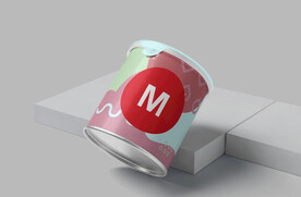 圆形零食包装盒样机素材