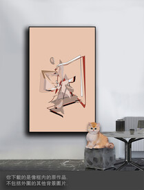 豪华抽象色块装饰画