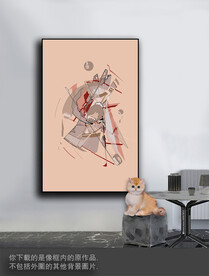 豪华抽象色块装饰画