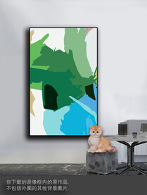 豪华抽象色块装饰画