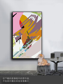 豪华抽象色块装饰画