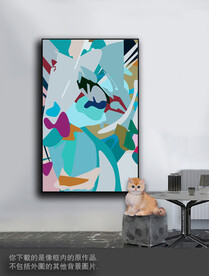 豪华抽象色块装饰画