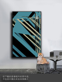 豪华抽象色块装饰画