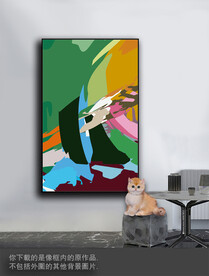 豪华抽象色块装饰画