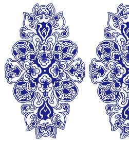 古典青花瓷花纹背景