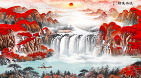 鸿运当头山水装饰画