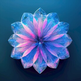 透明的玻璃花朵