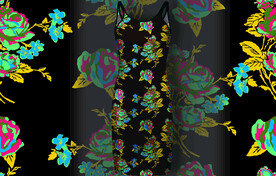 女装手绘花新型女装印花