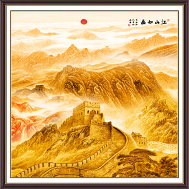 金色长城国画办公室装饰画