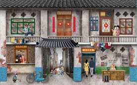 复古怀旧80后90后童年背景墙