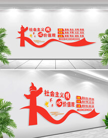 社会主义核心价值观文化墙