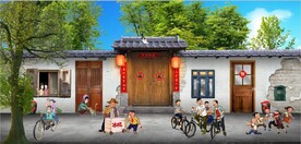 复古怀旧80后90后童年背景墙