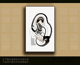 欧式古典抽象色块装饰画