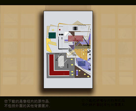 欧式古典抽象色块装饰画