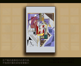 欧式古典抽象色块装饰画