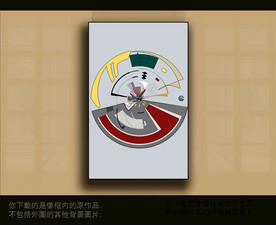 欧式古典抽象色块装饰画