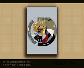 欧式古典抽象色块装饰画