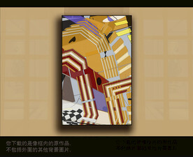 欧式古典抽象色块装饰画