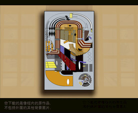 欧式古典抽象色块装饰画