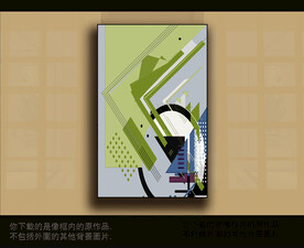 欧式古典抽象色块装饰画