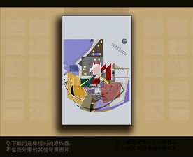 欧式古典抽象色块装饰画