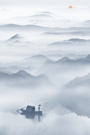 山水水墨画