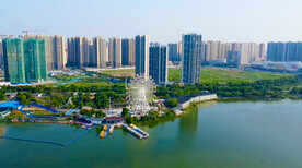 飞来湖湿地公园万达航拍