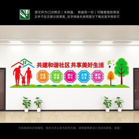 和谐社区文化墙