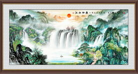 宝地生金国画山水画