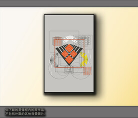 西部牛仔抽象装饰画
