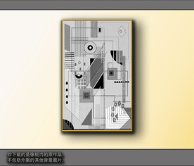 黑白风格抽象装饰画