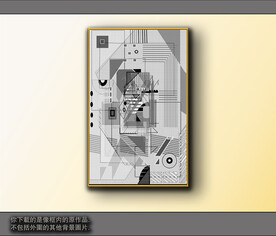 黑白风格抽象装饰画