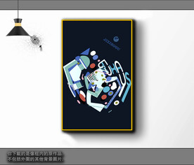 欧式黑白风格抽象装饰画