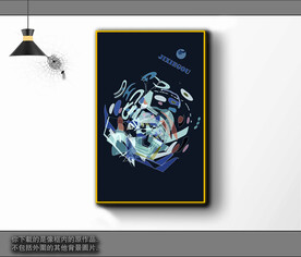 欧式黑白风格抽象装饰画