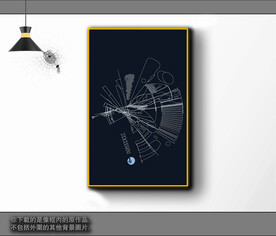 欧式黑白风格抽象装饰画