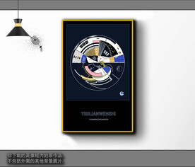 欧式黑白风格抽象装饰画