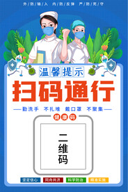 社区扫码能行疫情防控海报