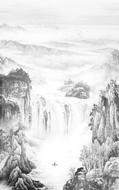 别墅大气现代意境山水画