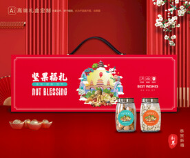 坚果礼盒 年货包装