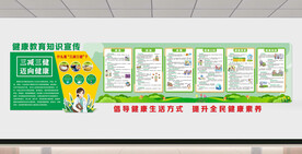 三减三健走廊文化墙