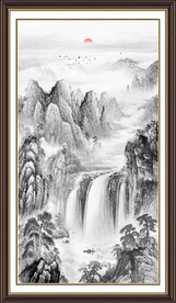 竖幅国画