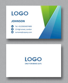 蓝绿色企业名片