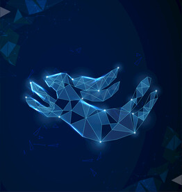 线条三角粒子科技习俗年兔子弯曲