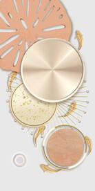 装饰画金鱼 几何图圆形