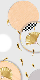 装饰画 金鱼 几何图圆形