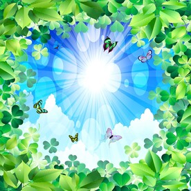 树叶天顶壁画背景墙